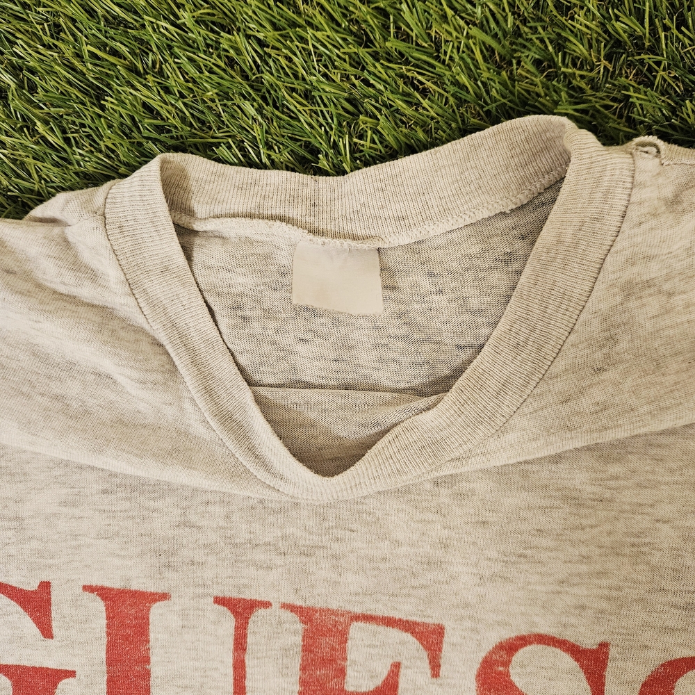 Guess Gray Vintage 90s and Red Short Sleeve Tee Single Stitch - Picture 8 of 10